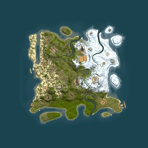 Rust map seed 1225932722, 3500x3500m top-down preview