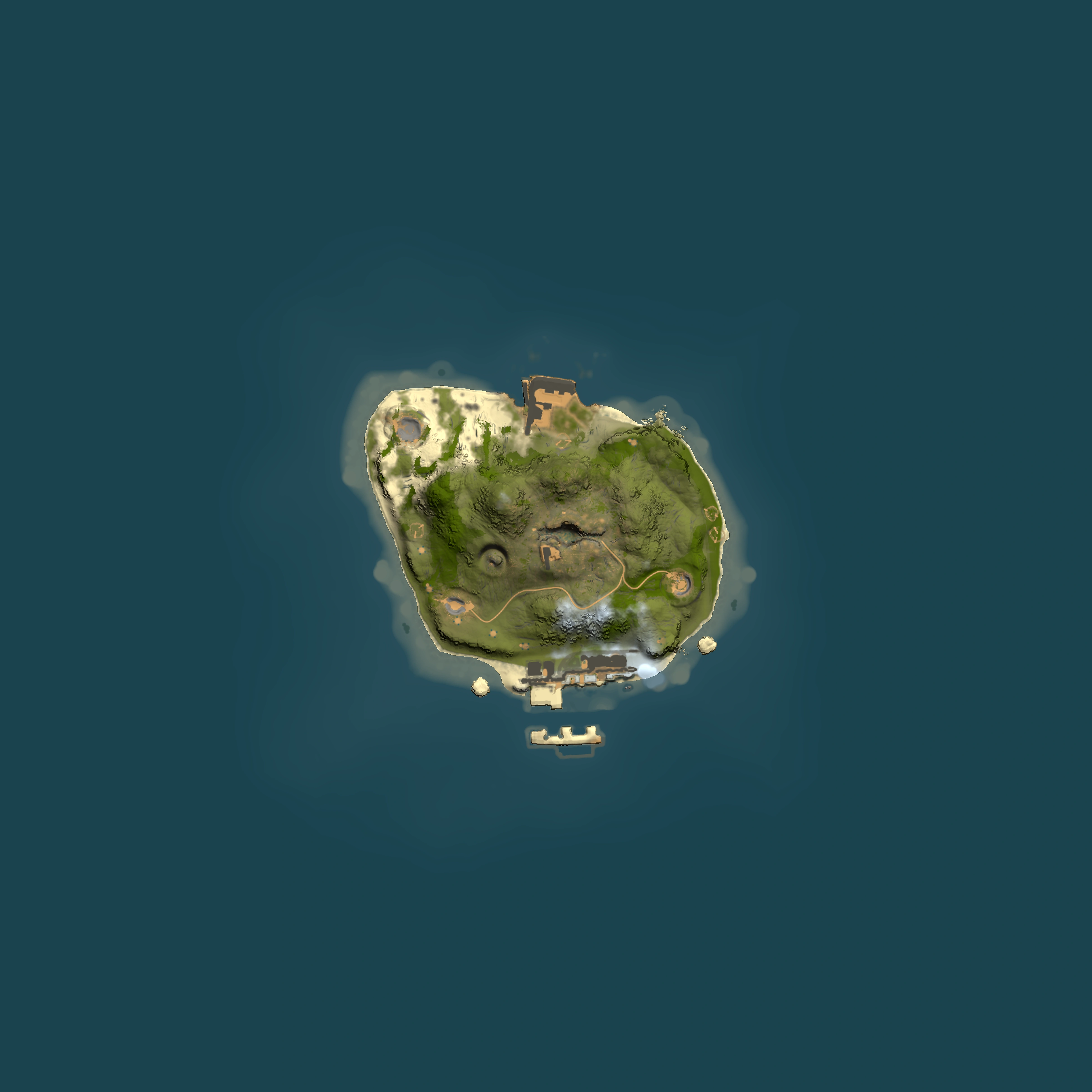 Full top-down render of Rust map seed 985669662, 1500x1500m