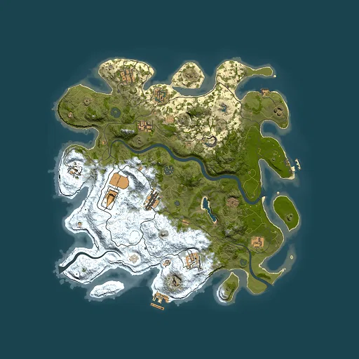 Rust map seed 60, 4000x4000m top-down preview