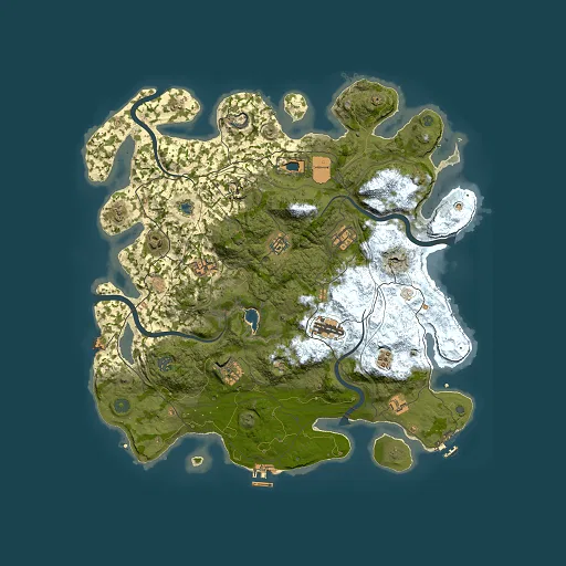Rust map seed 0, 4250x4250m top-down preview