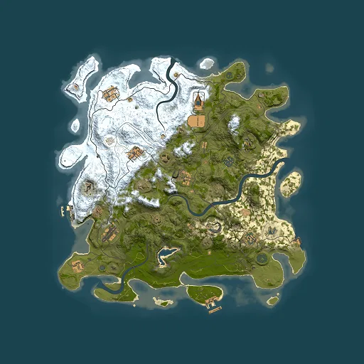 Rust map seed 0, 4250x4250m top-down preview