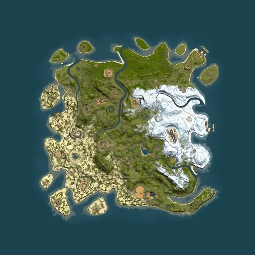 Rust map seed 0, 4250x4250m top-down preview