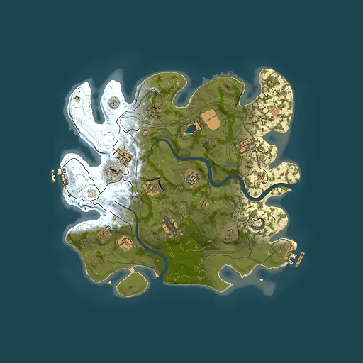 Rust map seed 1337, 3500x3500m top-down preview