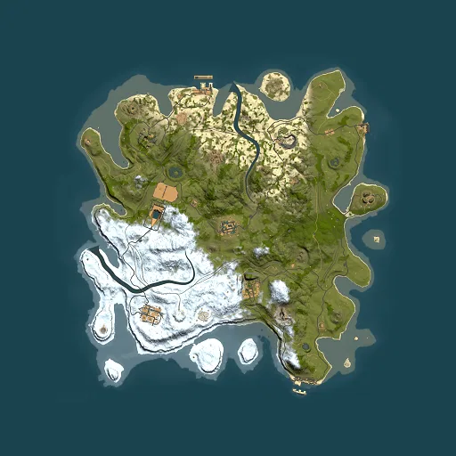 Rust map seed 32609, 3900x3900m top-down preview