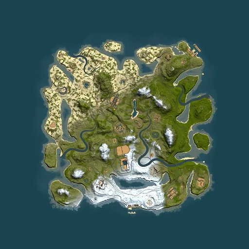 Rust map seed 1337, 4000x4000m top-down preview