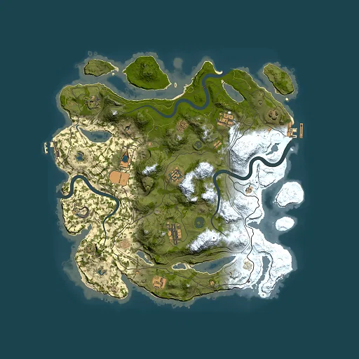 Rust map seed 1337, 3800x3800m top-down preview