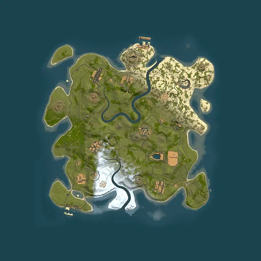Rust map seed 1337, 3500x3500m top-down preview