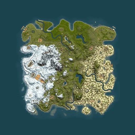Rust map seed 966571123, 5000x5000m top-down preview