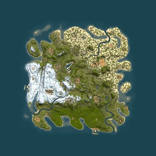 Rust map seed 0, 4250x4250m top-down preview