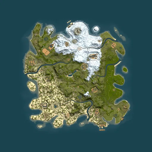 Rust map seed 0, 4250x4250m top-down preview