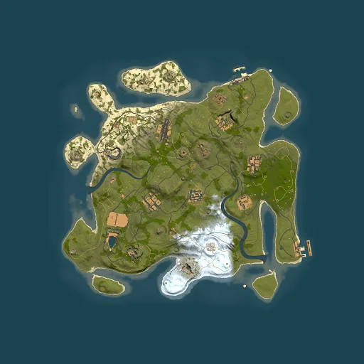 Rust map seed 1337, 3500x3500m top-down preview