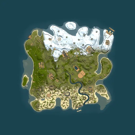 Rust map seed 1337, 3451x3451m top-down preview