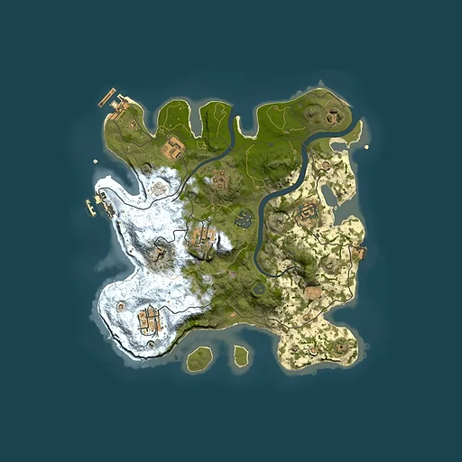 Rust map seed 465247533, 3000x3000m top-down preview