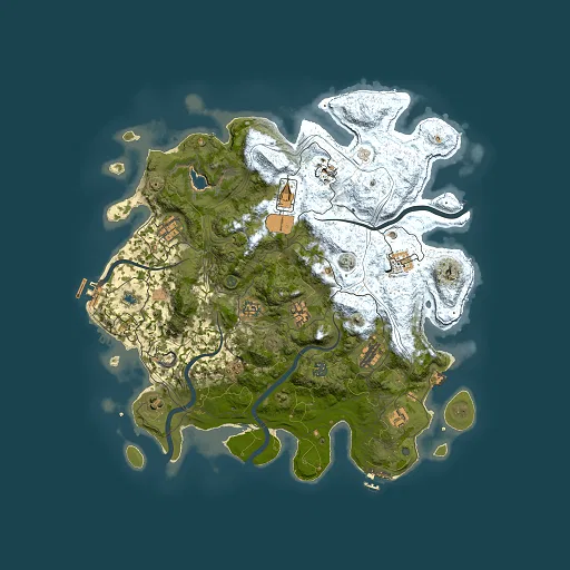 Rust map seed 0, 4250x4250m top-down preview