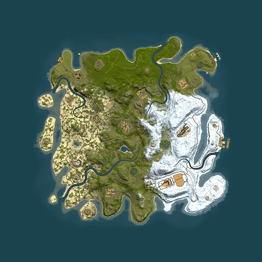 Rust map seed 0, 4250x4250m top-down preview