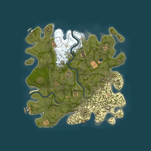 Rust map seed 1337, 4000x4000m top-down preview