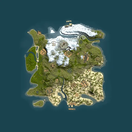Rust map seed 724370642, 3000x3000m top-down preview