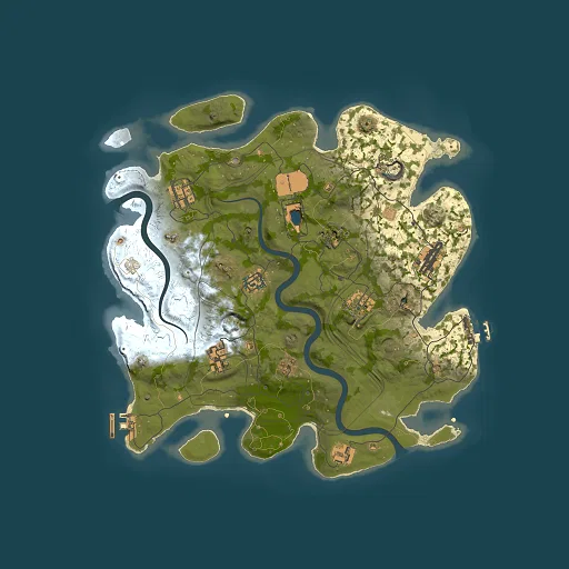 Rust map seed 1337, 3500x3500m top-down preview