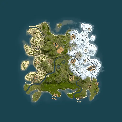 Rust map seed 2121722721, 3500x3500m top-down preview