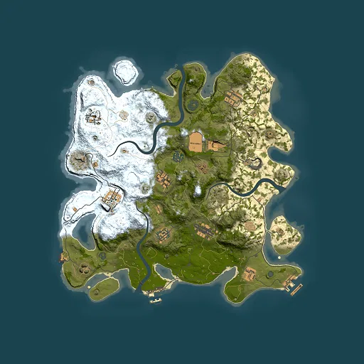 Rust map seed 0, 3750x3750m top-down preview