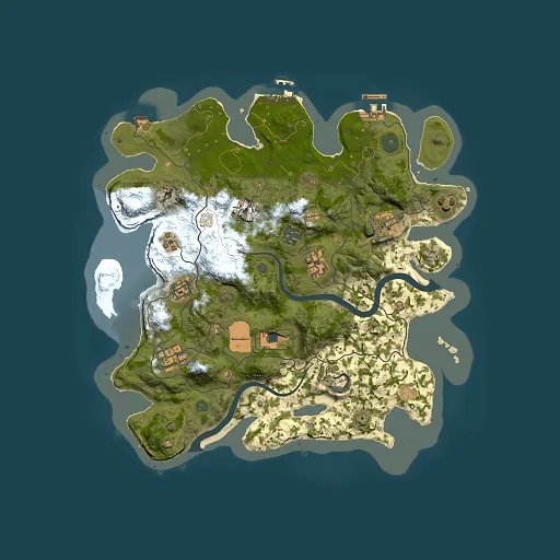 Rust map seed 1702695022, 3500x3500m top-down preview