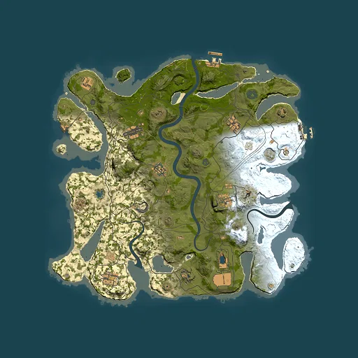 Rust map seed 1191869918, 4000x4000m top-down preview