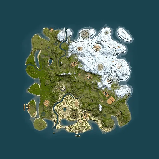 Rust map seed 1072709208, 4000x4000m top-down preview