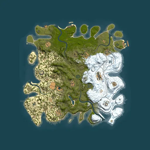 Rust map seed 0, 4250x4250m top-down preview