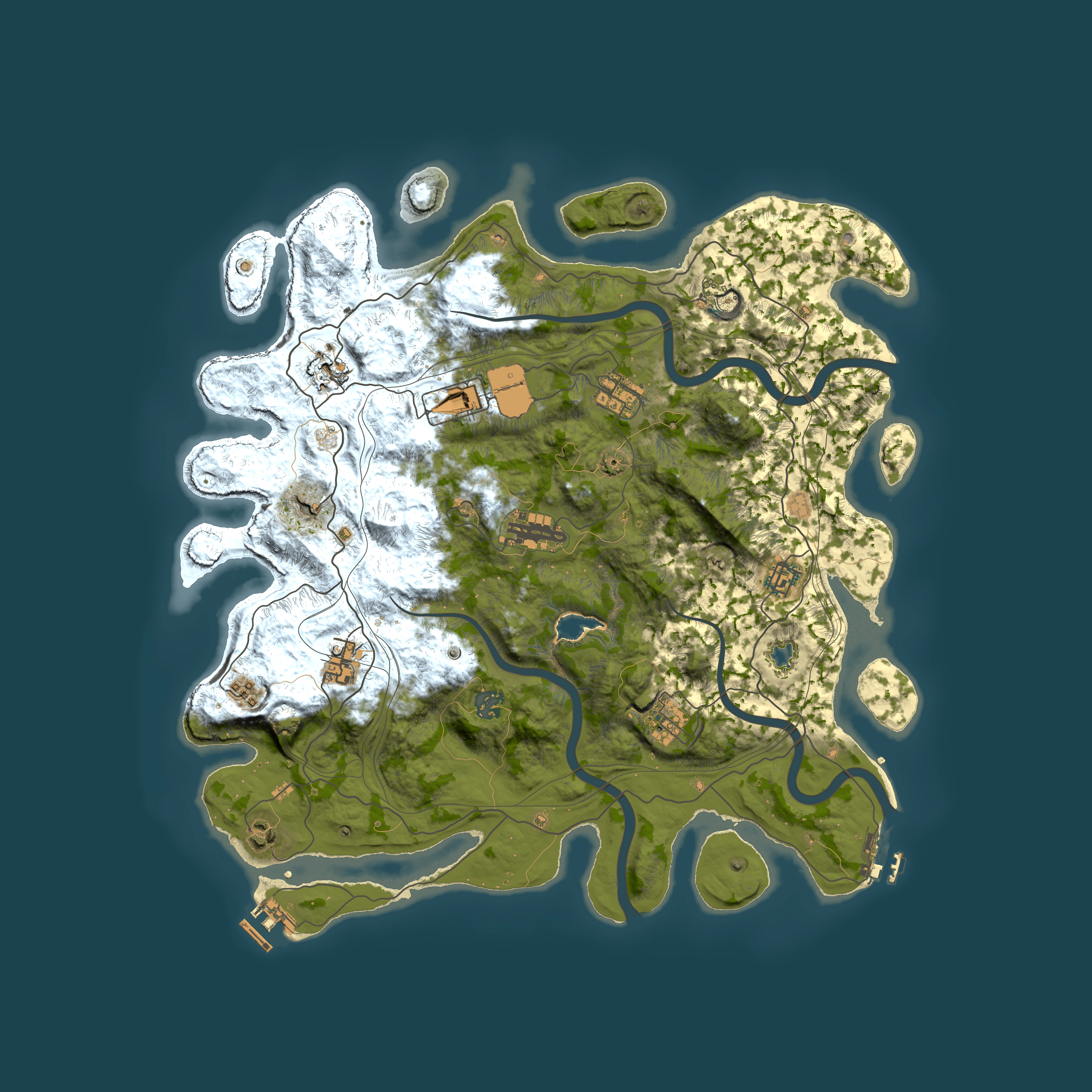 Full top-down render of Rust map seed 29092026, 4250x4250m