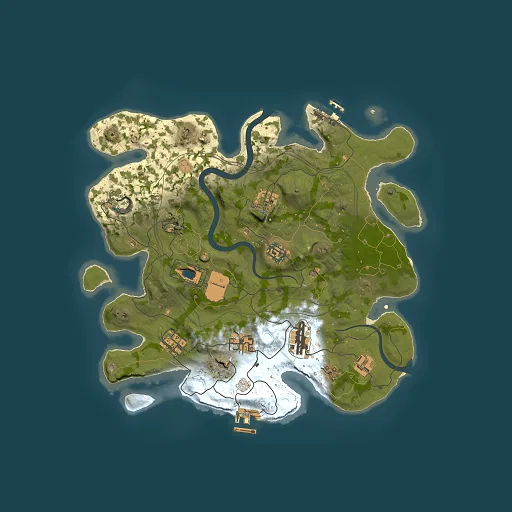 Rust map seed 1337, 3500x3500m top-down preview