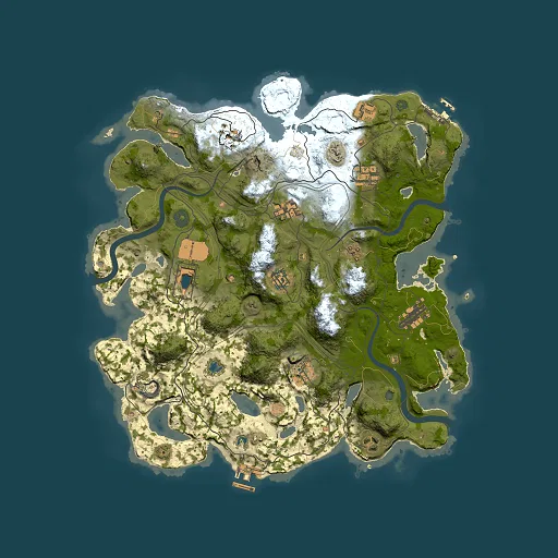 Rust map seed 1337, 3800x3800m top-down preview