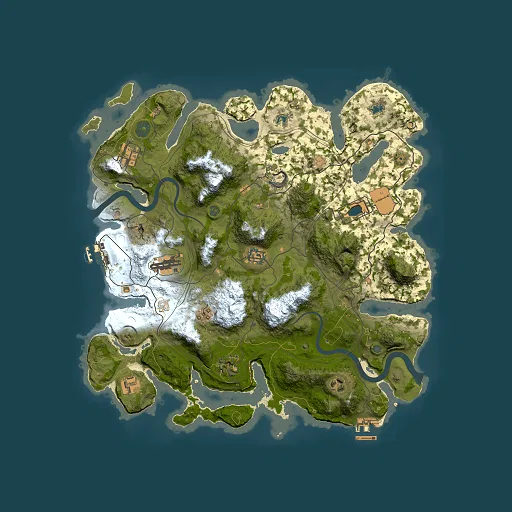 Rust map seed 1337, 3800x3800m top-down preview