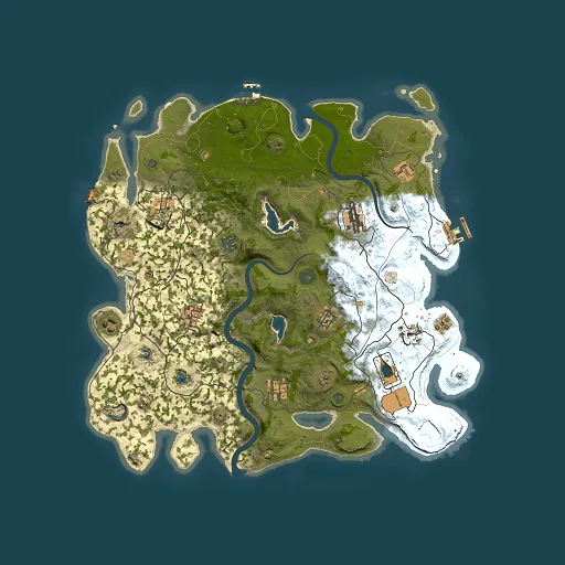Rust map seed 1337, 4000x4000m top-down preview