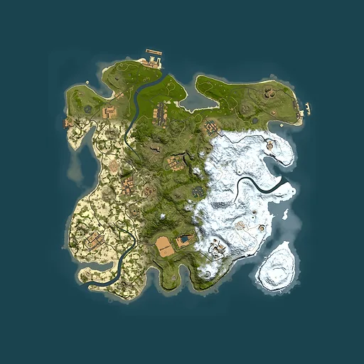 Rust map seed 981663137, 3500x3500m top-down preview