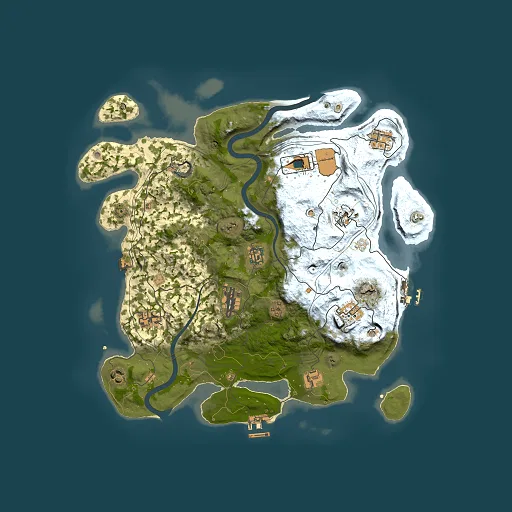 Rust map seed 1337, 3850x3850m top-down preview