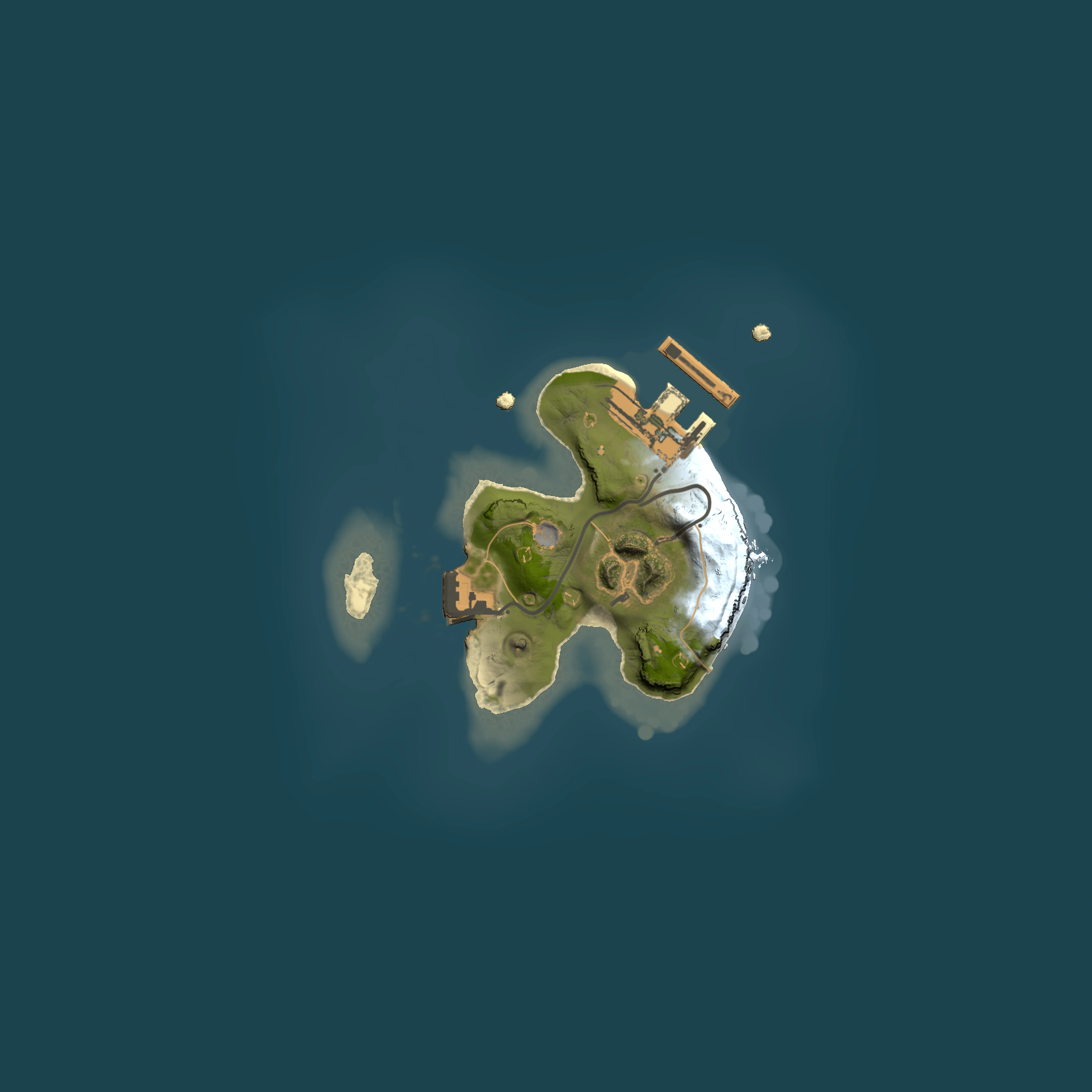 Full top-down render of Rust map seed 1958876709, 1500x1500m