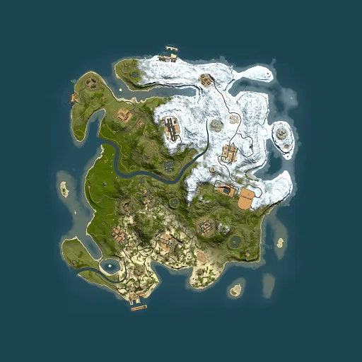 Rust map seed 0, 3500x3500m top-down preview