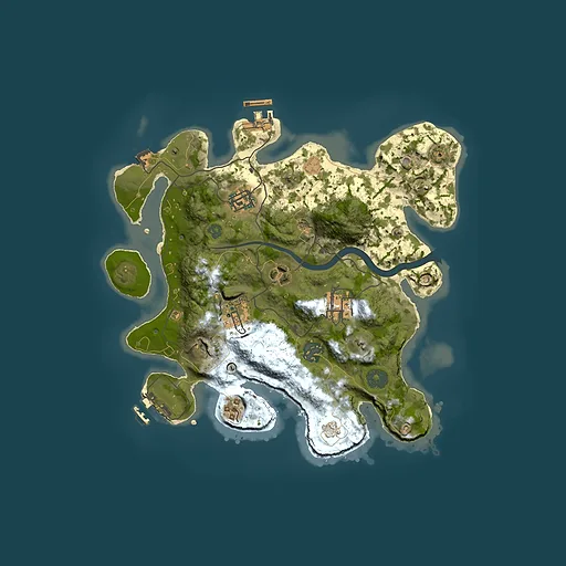 Rust map seed 1676074173, 3000x3000m top-down preview