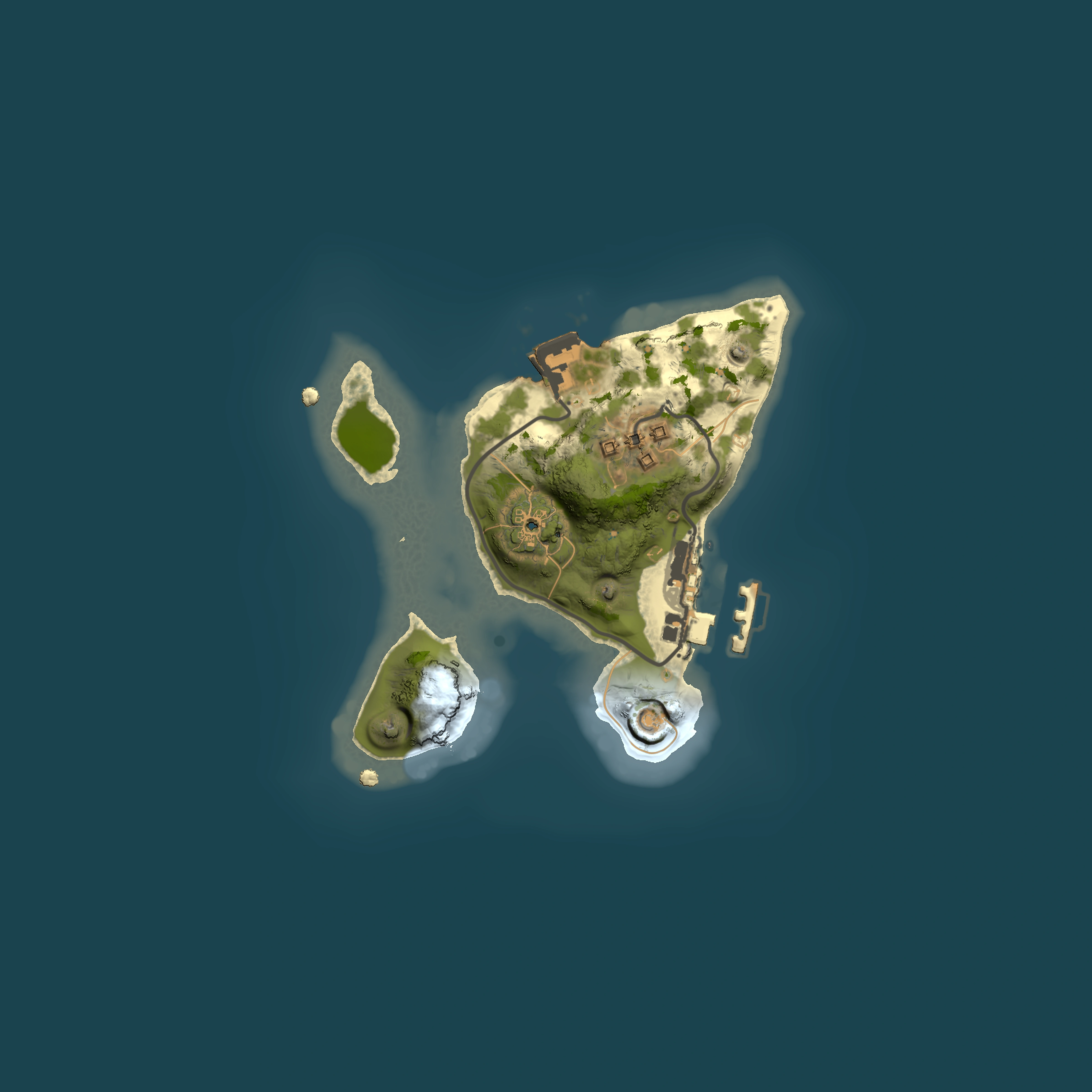 Full top-down render of Rust map seed 250069408, 1500x1500m