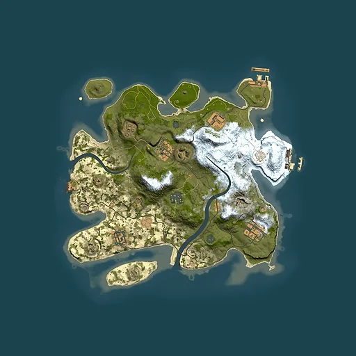 Rust map seed 118175977, 3000x3000m top-down preview