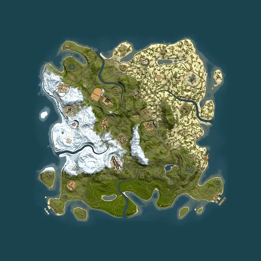Rust map seed 0, 4250x4250m top-down preview