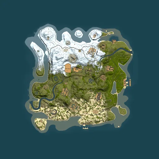 Rust map seed 2080755469, 3500x3500m top-down preview