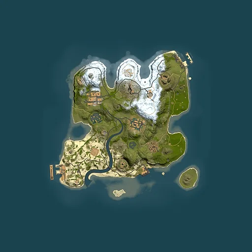 Rust map seed 2136326032, 2500x2500m top-down preview