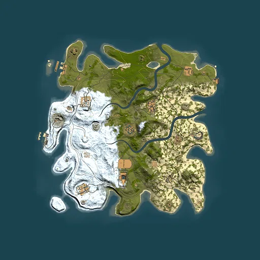 Rust map seed 1337, 3850x3850m top-down preview