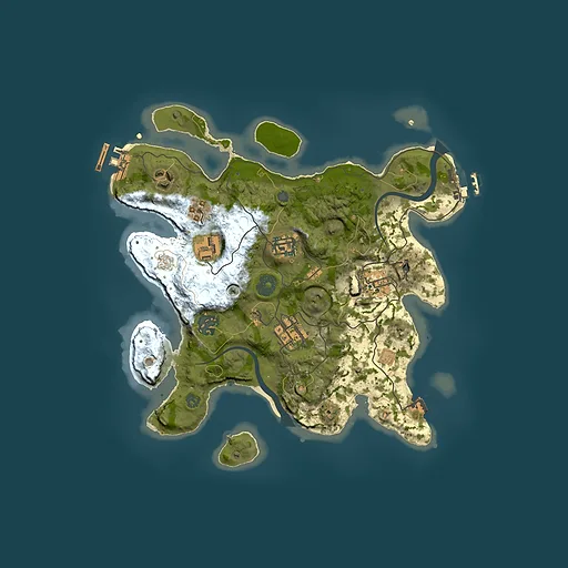 Rust map seed 328684048, 3000x3000m top-down preview