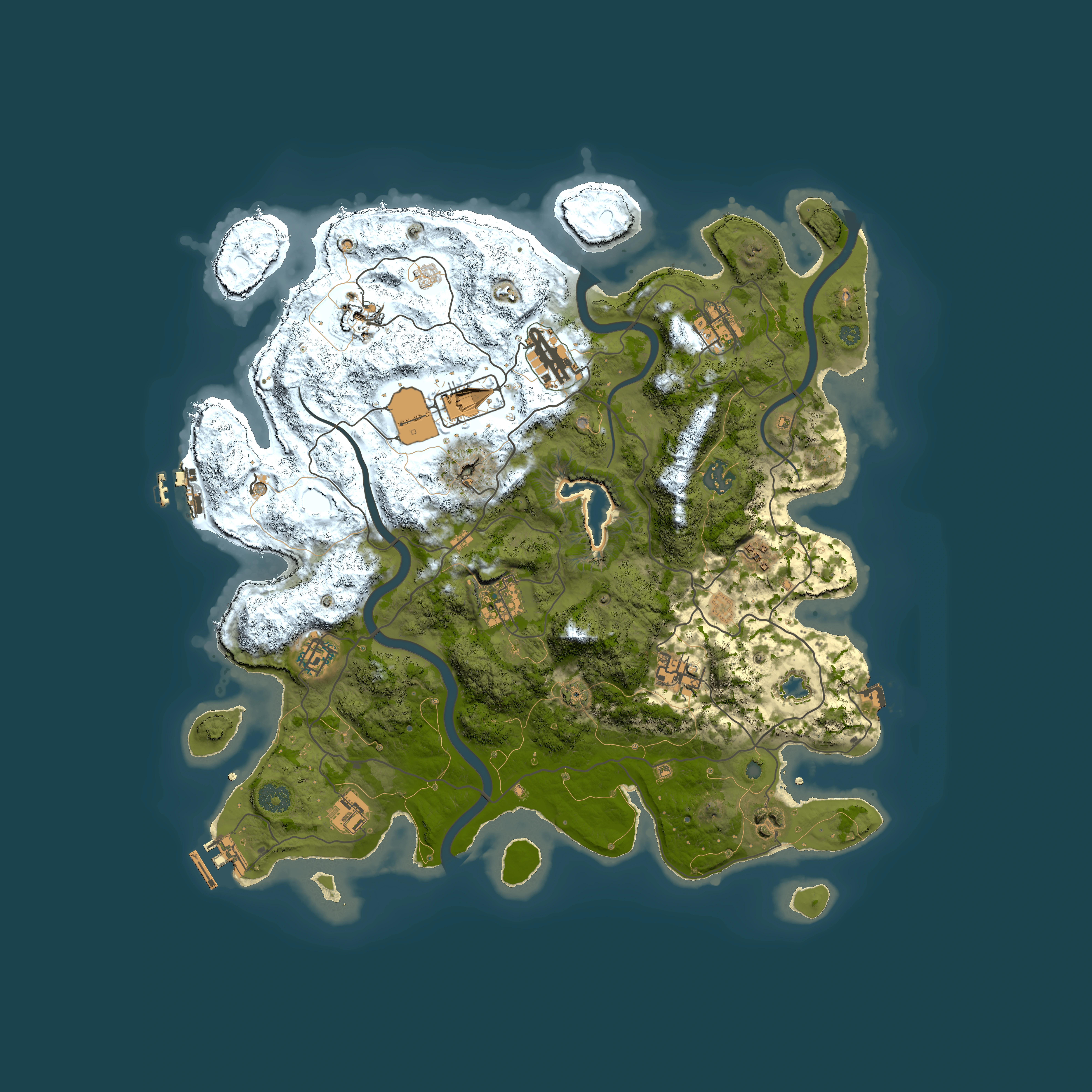 Full top-down render of Rust map seed 1130577820, 4000x4000m