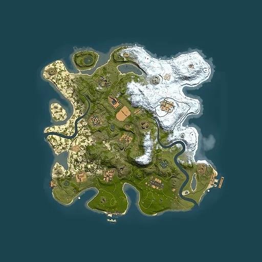 Rust map seed 1970309247, 3500x3500m top-down preview