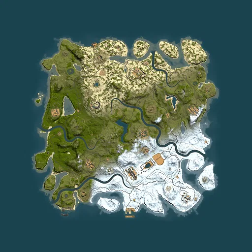 Rust map seed 1889, 4400x4400m top-down preview