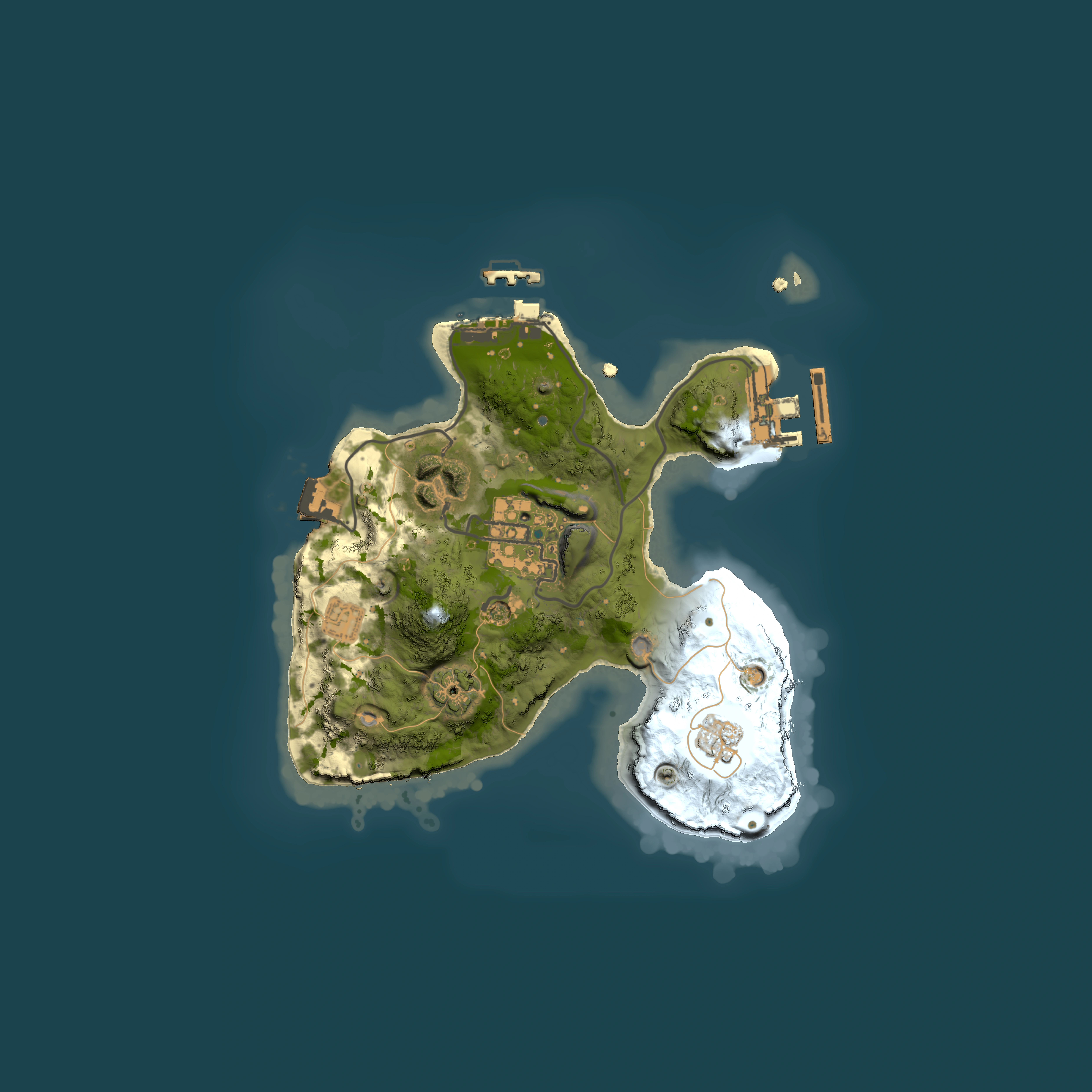 Full top-down render of Rust map seed 128186149, 2000x2000m