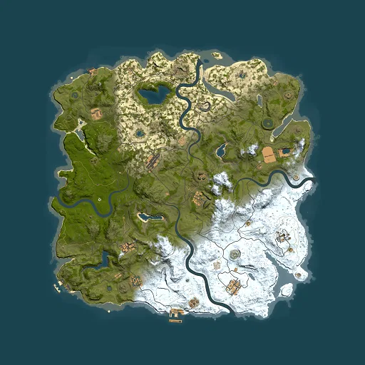Rust map seed 2075293747, 4500x4500m top-down preview